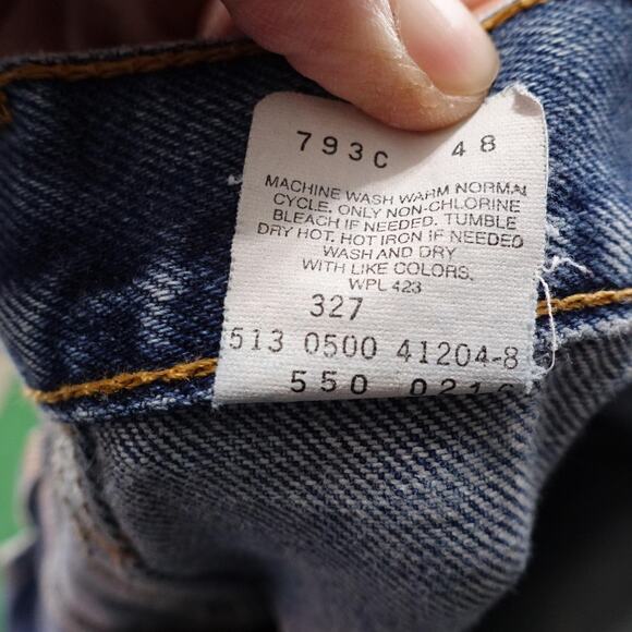 Vintage Levis 550 Jeans 38x34 (37x32.5) Blue Denim Relaxed Fit Tapered Made USA - Picture 12 of 13